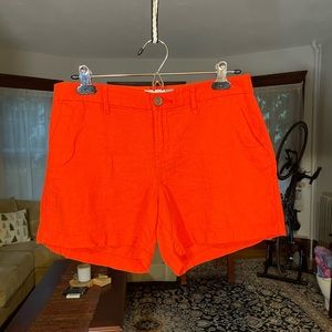 Old Navy Coral Linen Shorts